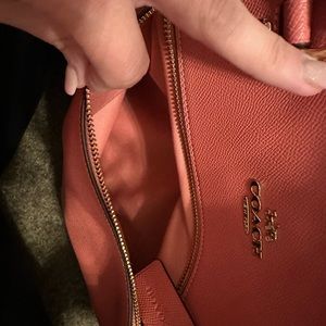 Large Pink Coach tote